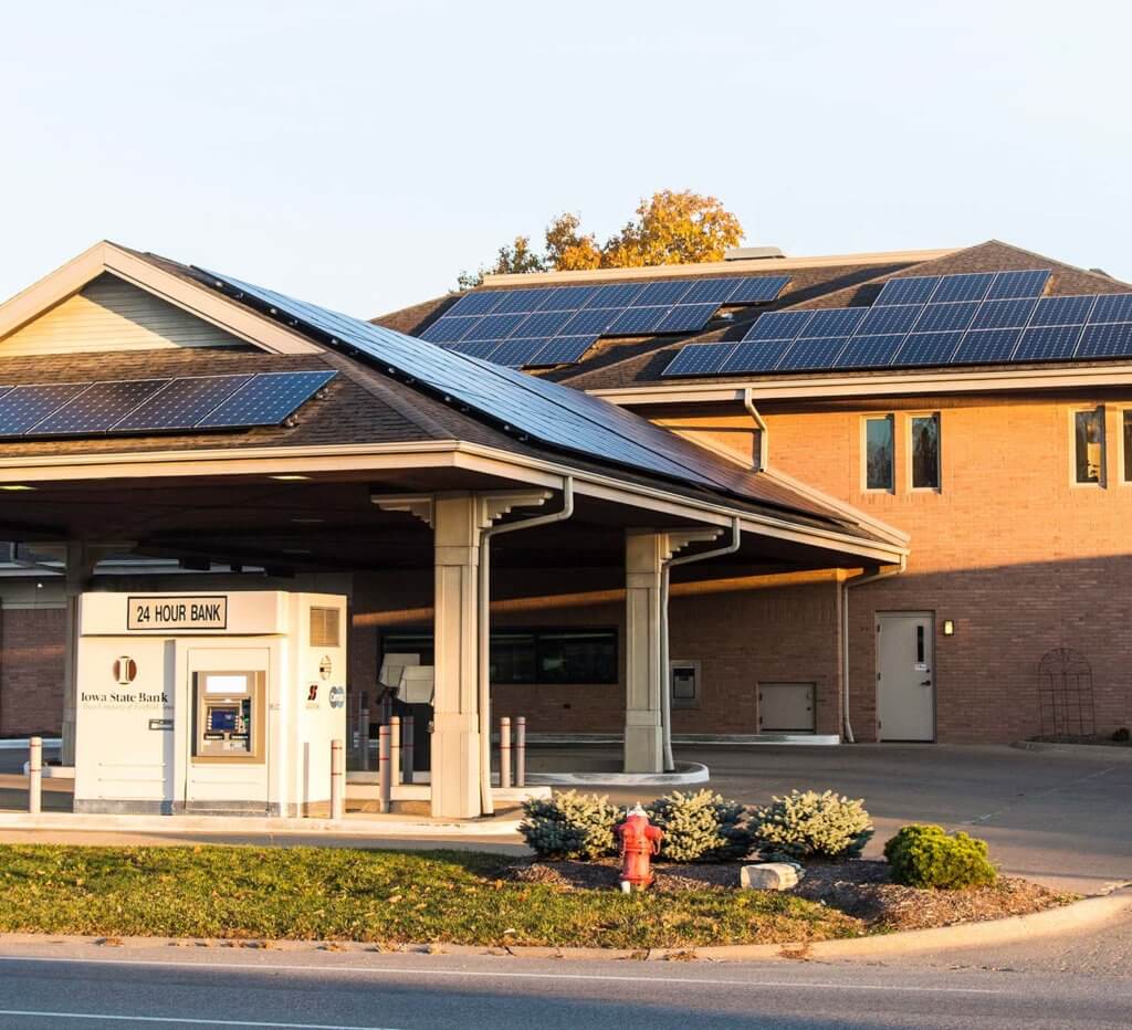 iowa state-bank solar powered feature